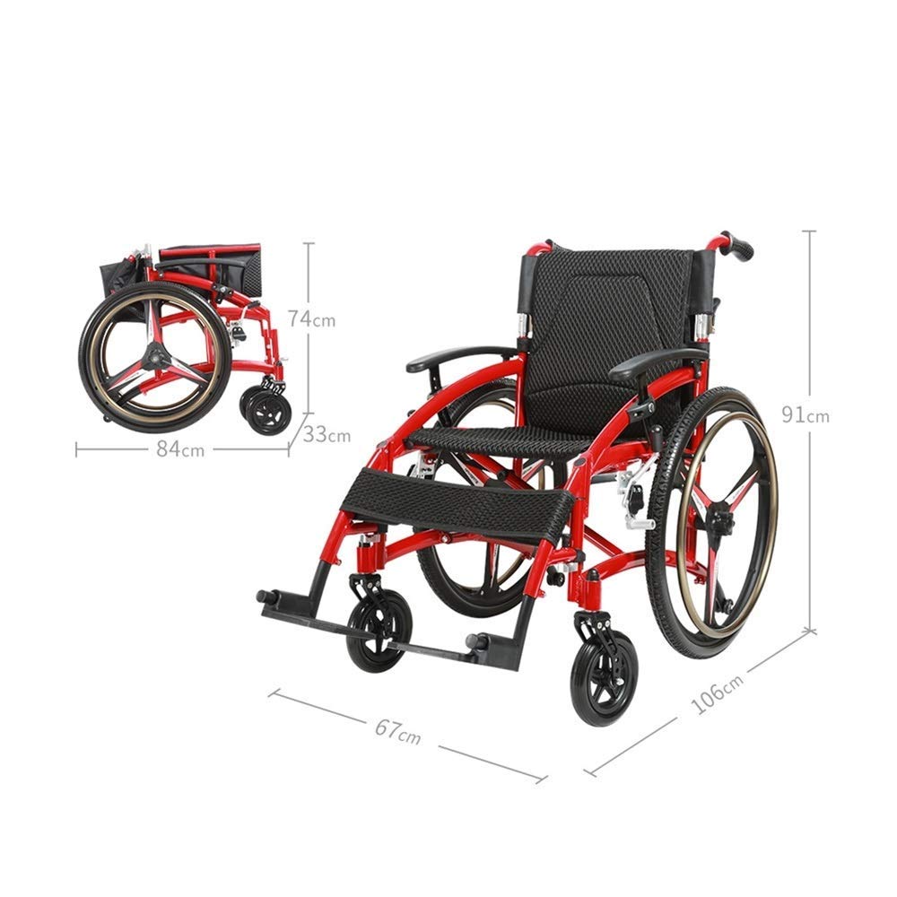 Amazon.co.jp: 手動車椅子折りたたみポータブル車椅子アルミニウム合金